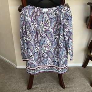 J jill paisley blouse.